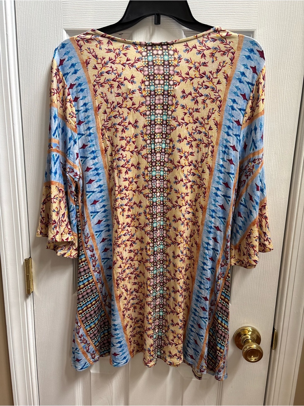 Soft Surroundings Embroidered Tunic Top Bell Sleeve Bohemian Blouse Size Mp, EUC - Picture 7 of 7
